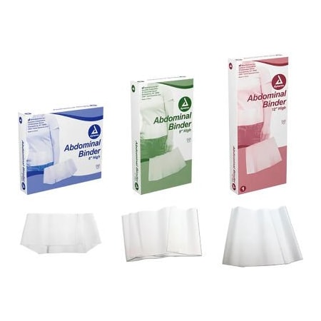 Dynarex Dynarex Abdominal Binder, Small, Fits 24in x 30in Waist, 9inH, Pack of 10 4375